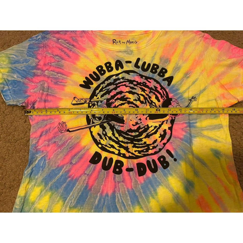 Rick And Morty Adult Swim Ripple Junction Wubba-Lubba Tie Dye T-Shirt  Youth XL - Picture 4 of 5